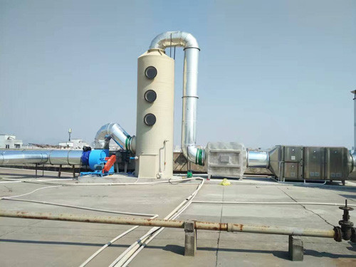 山東噴淋(lin)廢氣淨化塔